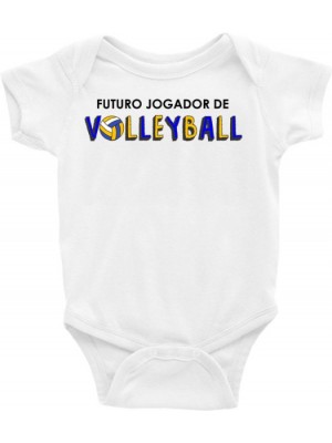Roupa Body Bebê bebe infantil Futuro jogador de Volleyball Vôlei voleibol
